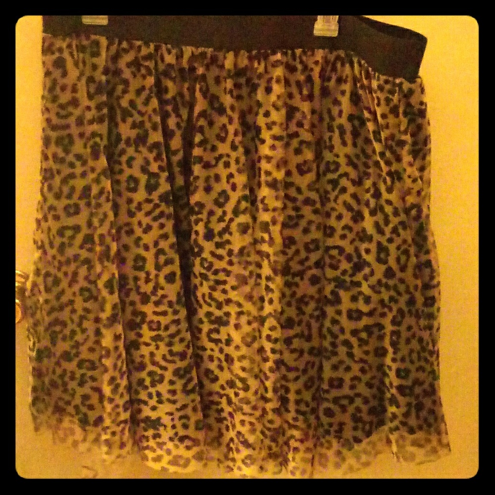 Torrid leopard print tulle skirt